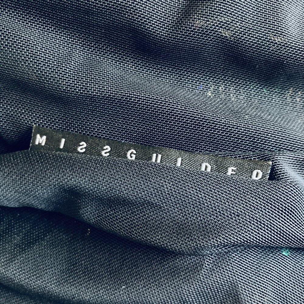 Black Mesh Body-con Mini Dress with Thumb Holes XS - Picture 5 of 5